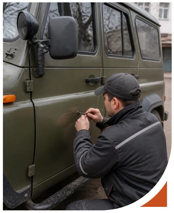 Профессиональное вскрытие автомобиля УАЗ без повреждений в Магнитогорске